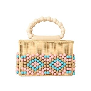 Btb Los Angeles Dasha Beaded Wicker Bag
